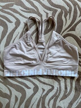 PINK Victoria's Secret Light Taupe Racerback Bralette